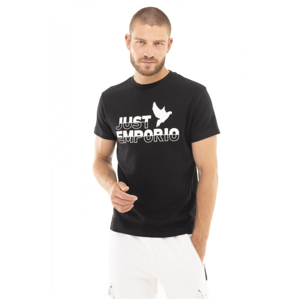 TShirt logo imprimé Just Emporio BLACK JE-MELTON-A