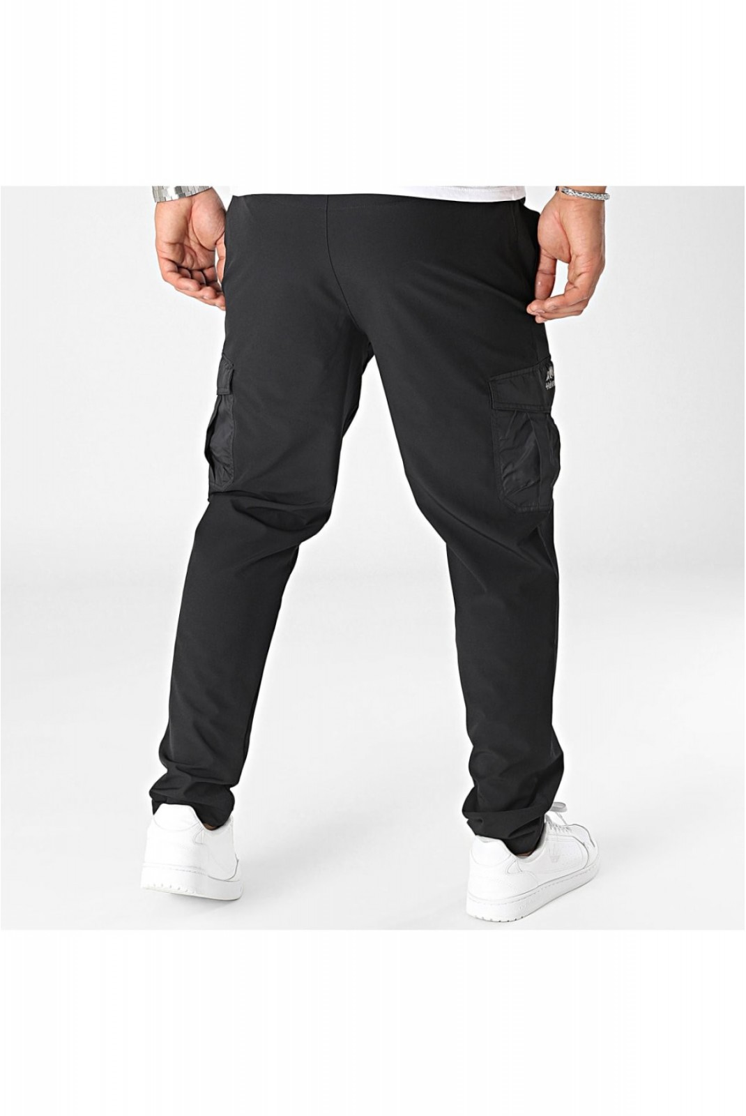 Jogging droit ajusté stretch Tornade Helvetica BLACK TORNADE