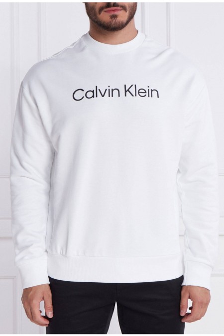 Sweat coton logo relief Calvin klein YAF Bright White K10K112772