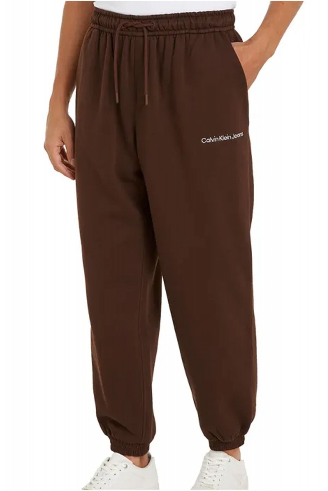 Jogger loose logo brodé Calvin klein GT8 Dark Chestnut J30J322925