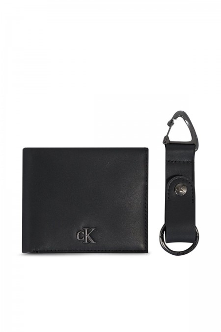 Coffret portefeuille porte clefs cuir Calvin klein BDS Black K50K511201