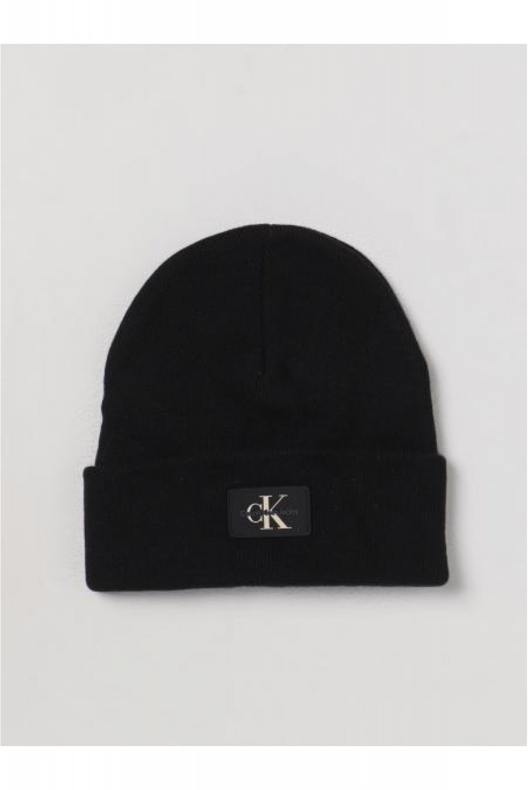 Bonnet laine patch logo Calvin klein BEH Black K50K511743