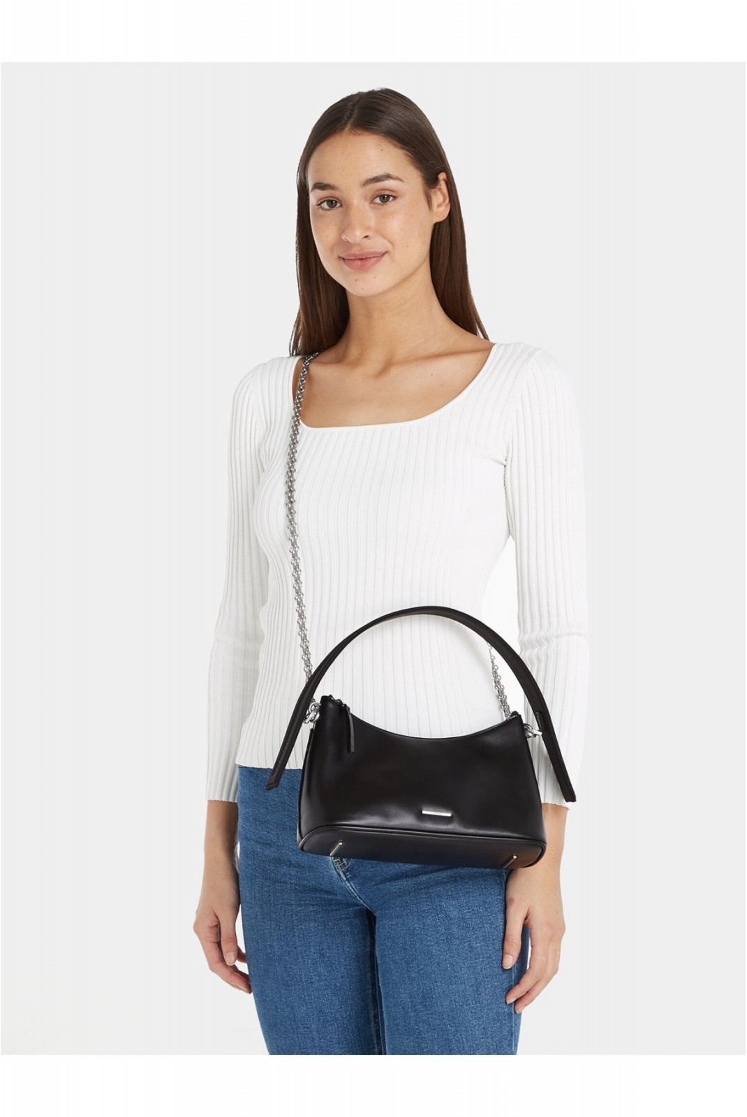 Sac chainette cuir PU Calvin klein BAX Ck Black K60K611066