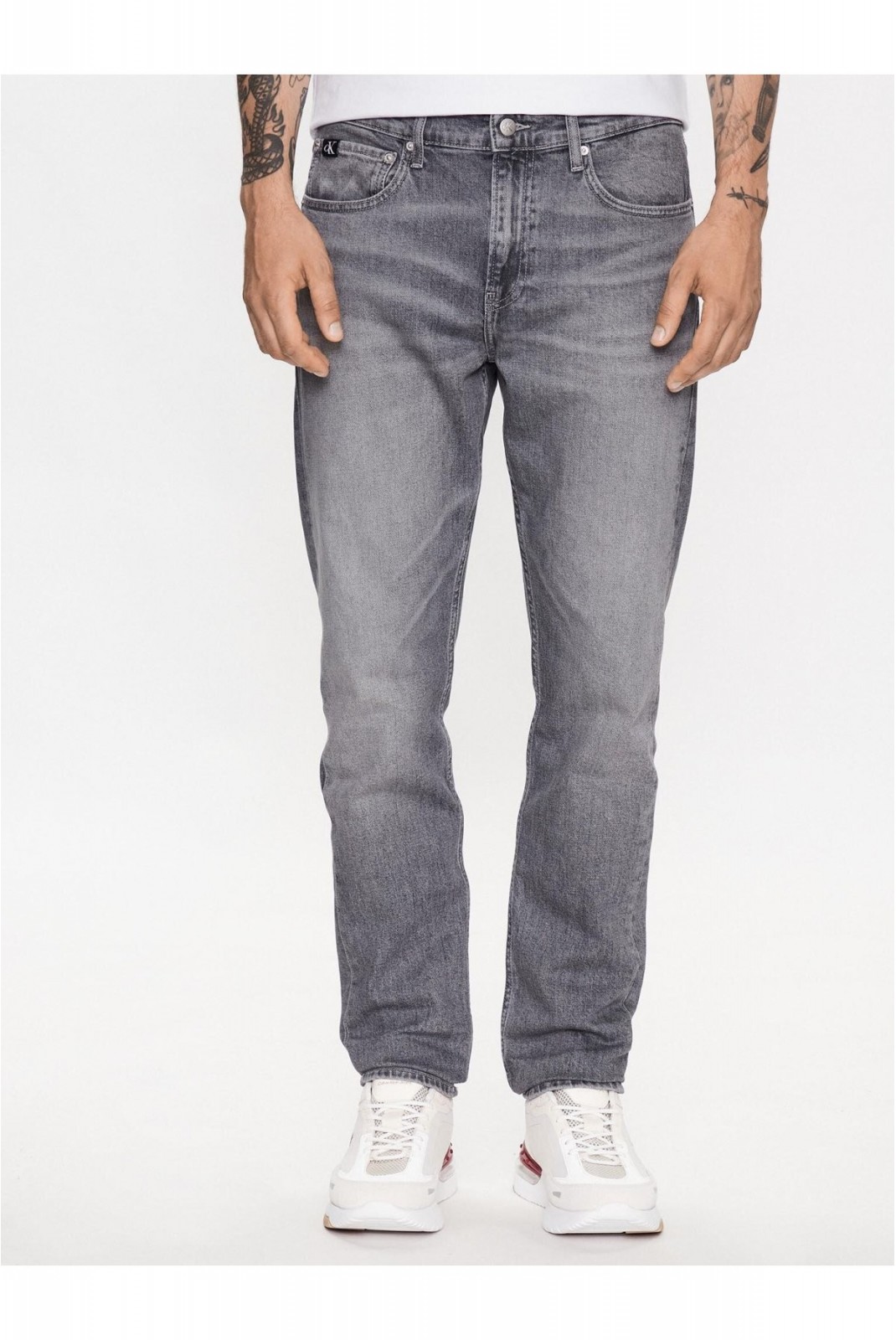 Jean tapered stretch Calvin klein 1BZ Denim Grey J30J323363