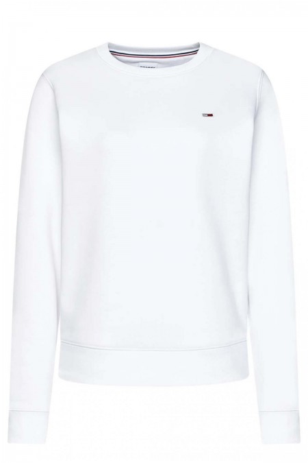 Sweat regular logo brodé Tommy Jeans YBR White DW0DW09227