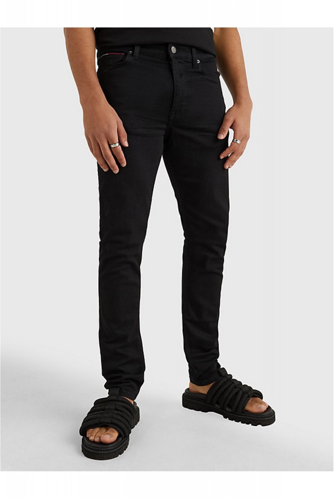 Jean slim coton stretch Simon Tommy Jeans 1BZ New Black Stretch DM0DM09558