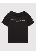 TShirt coton stretch ouverture col Tommy Hilfiger BDS Black KN0KN01487