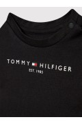 TShirt coton stretch ouverture col Tommy Hilfiger BDS Black KN0KN01487