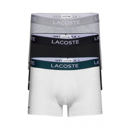 Tripack boxers coton stretch Lacoste NUA NOIR/BLANC-GRIS CHINE 5H3389