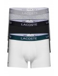 Tripack boxers coton stretch Lacoste NUA NOIR/BLANC-GRIS CHINE 5H3389