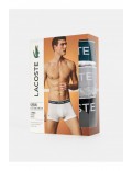 Tripack boxers coton stretch Lacoste NUA NOIR/BLANC-GRIS CHINE 5H3389