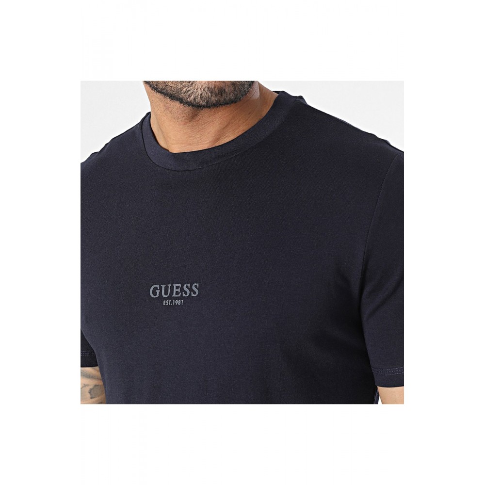 TShirt 100% coton logo collé Guess jeans G7V2 SMART BLUE M2YI72 I3Z14