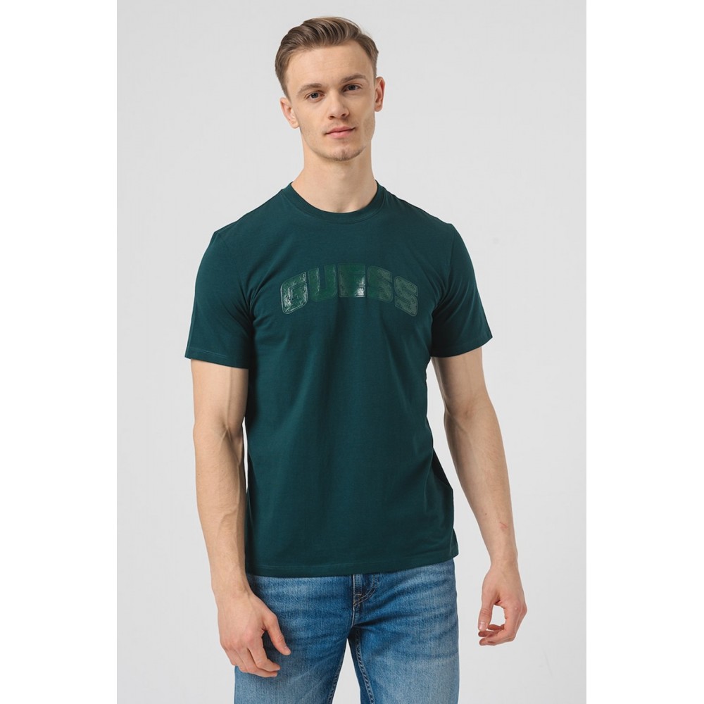 TShirt coton stretch logo printé Guess jeans G8J3 DARK JADE Z4RI00 J1314