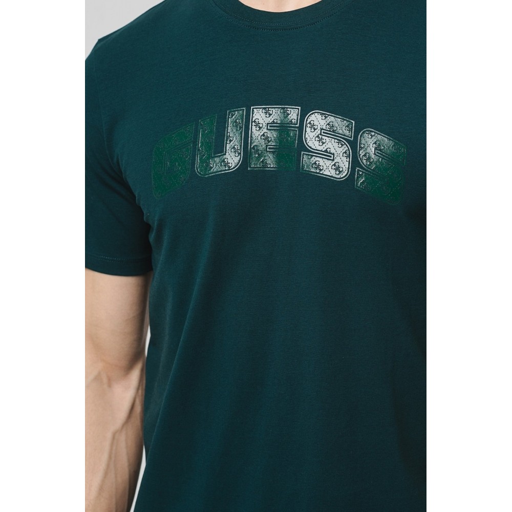 TShirt coton stretch logo printé Guess jeans G8J3 DARK JADE Z4RI00 J1314