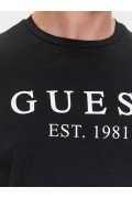 TShirt ML logo printé Guess jeans JBLK Jet Black A996 U4RI11 K6YW0