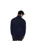 Pull col roulé cachemire et soie Le Cachemire français BLEU NUIT CF-51