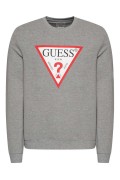 Sweat iconique en coton bio Guess jeans MRH Marble Heather M2YQ37 K6ZS1