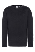 Pull fin col rond 100% coton Schott BLACK PLB100