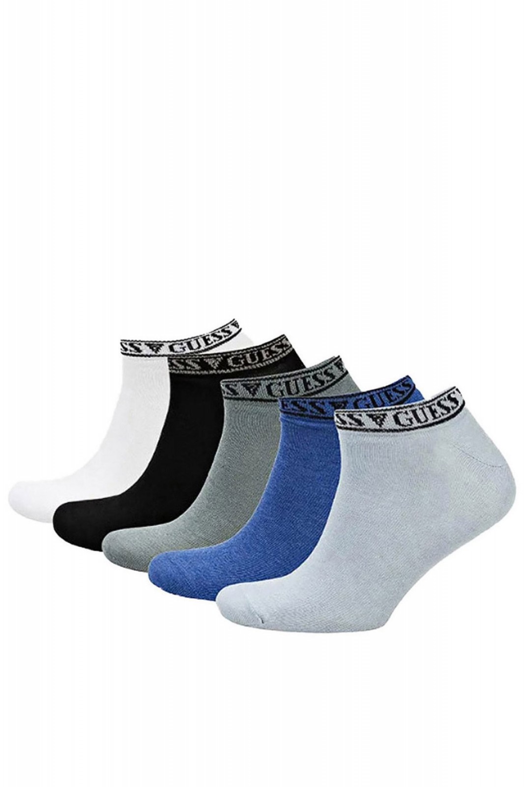 Pack de 5 chaussettes en coton Guess jeans F89Z BLK WHT BLUE GREEN G U94G17 ZZ02T