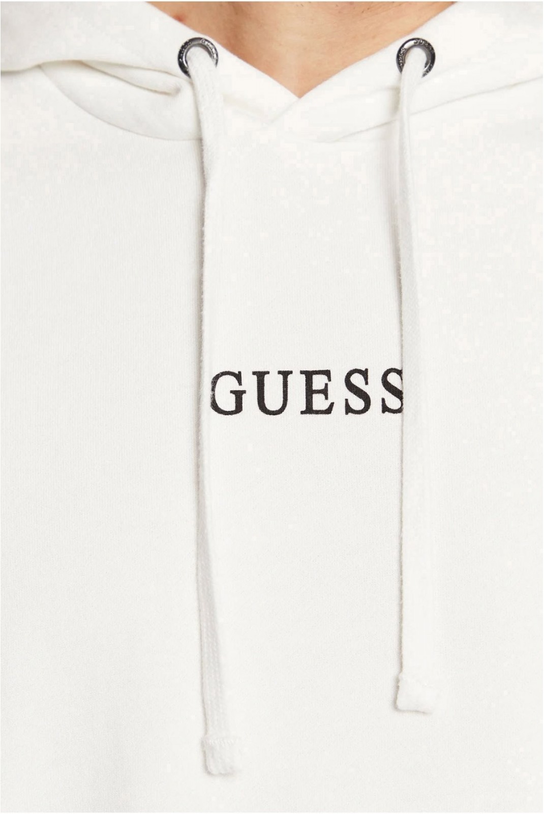 Sweat à capuche logo printé Guess jeans G022 FROSTED WHITE M2BQ50 K9YH1