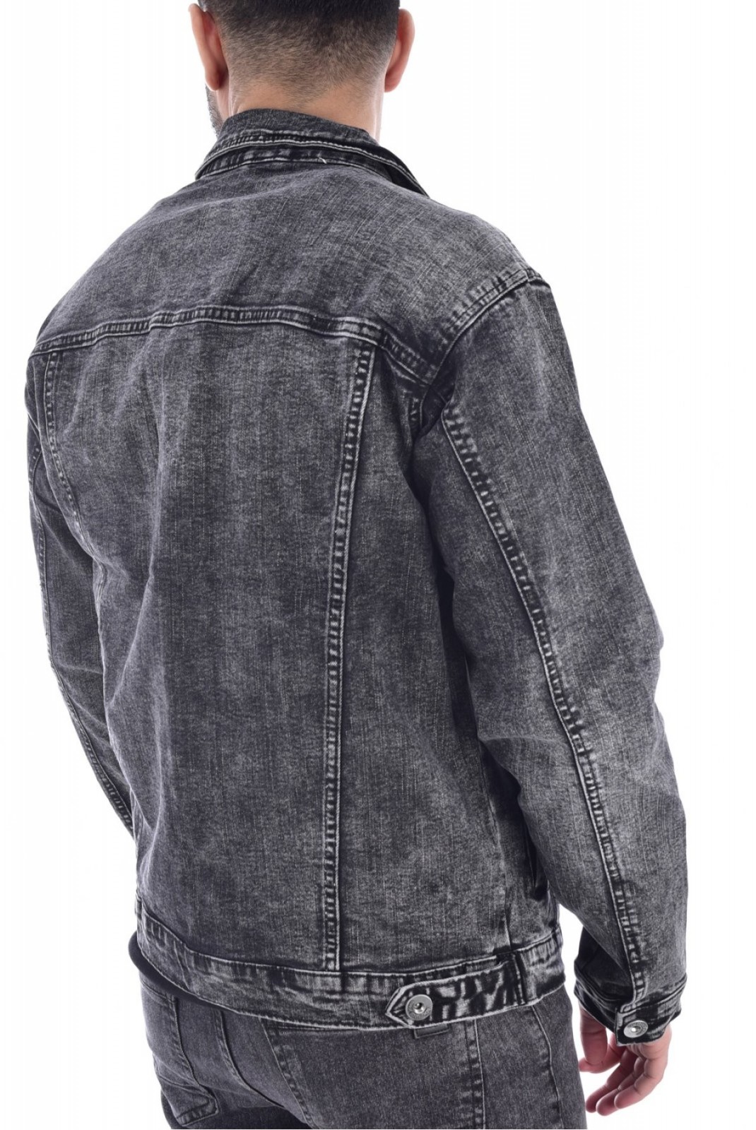 Blouson jean stretch Leo gutti NOIR ZE705