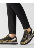 Sneakers print logo Versace Jeans G89 BLACK/GOLD 76YA3SE1 ZS658