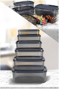 Lot de boîtes de rangement (12 pièces) - Sweet - Anthracite - 964FRM1187 STORAGE  964FRM1187