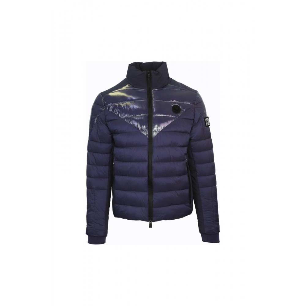 Doudoune ajustée satinée Plein Sport 85 Navy UPPS23Q