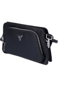 Pochette cuir PU Saffiano Guess jeans BLACK HMECSA P4187