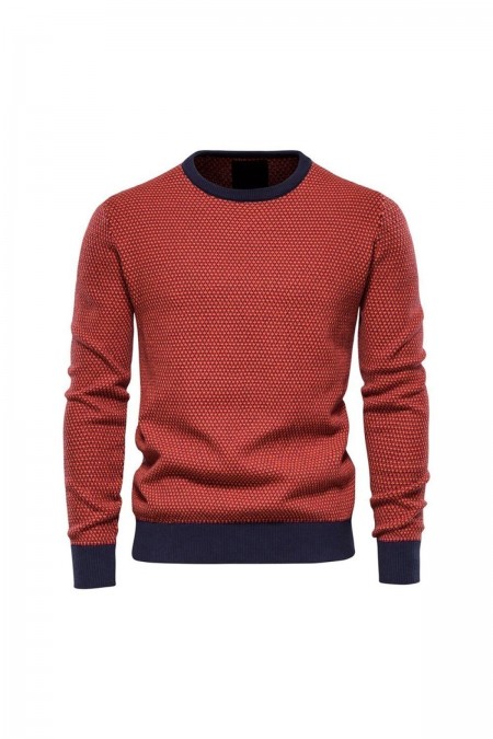 Pullover droit coton stretch Atom ORANGE M226