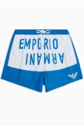 Short de bain gros logo Emporio armani 06833 ROYAL/BIANCO 211740 4R424