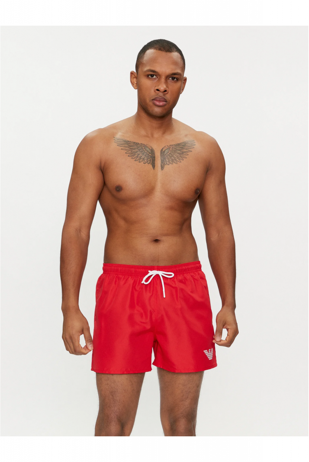 Short de bain logo brodé Emporio armani 00774 ROSSO 211752 4R438