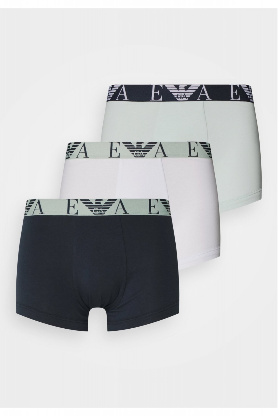 Coffret de 3 boxers stretch Emporio armani 18011 BIANCO/MARINE/MENTA 111357 4R715