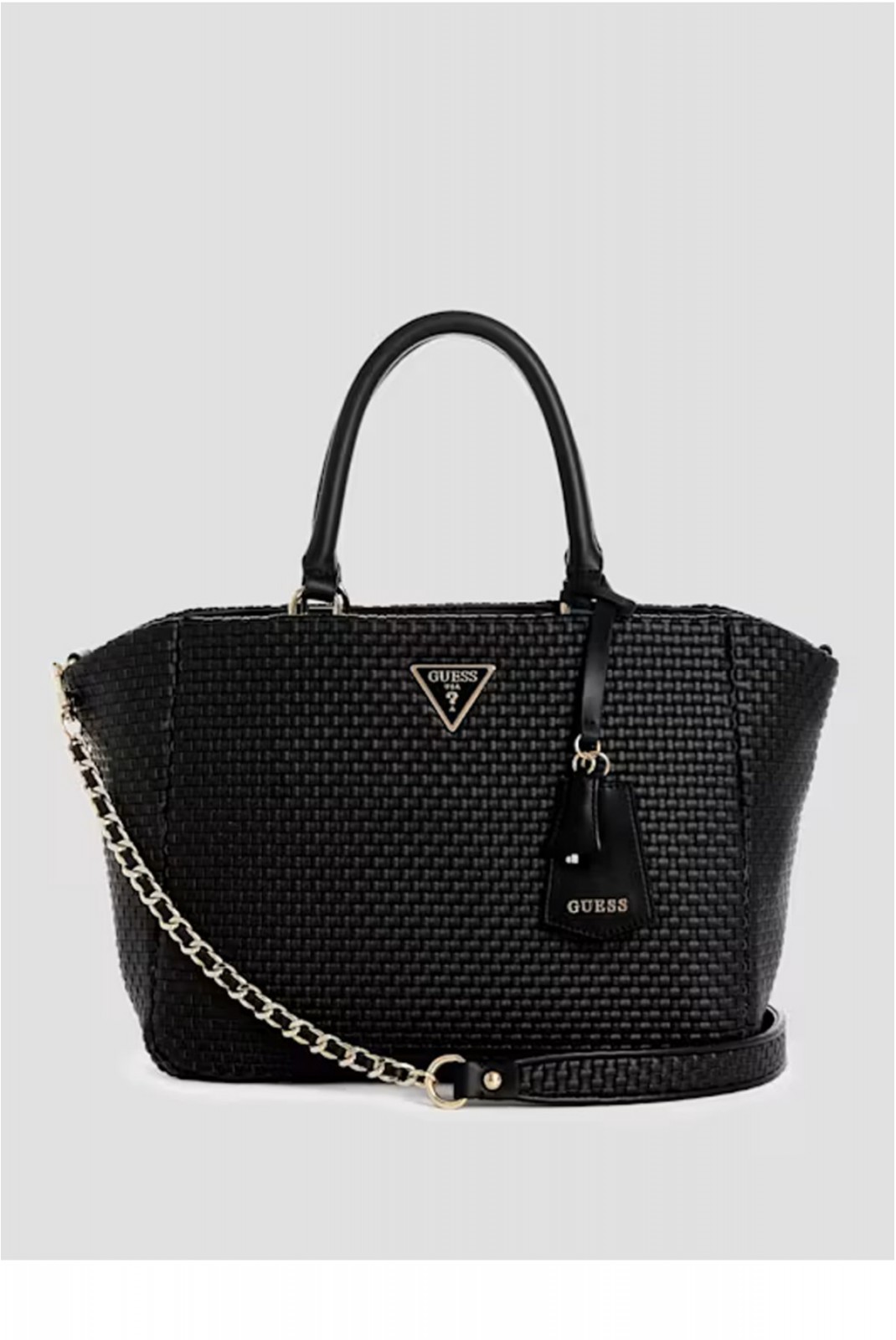 Sac à main cuir PU effet tressé Etel Guess jeans BLACK HWWG92 19060