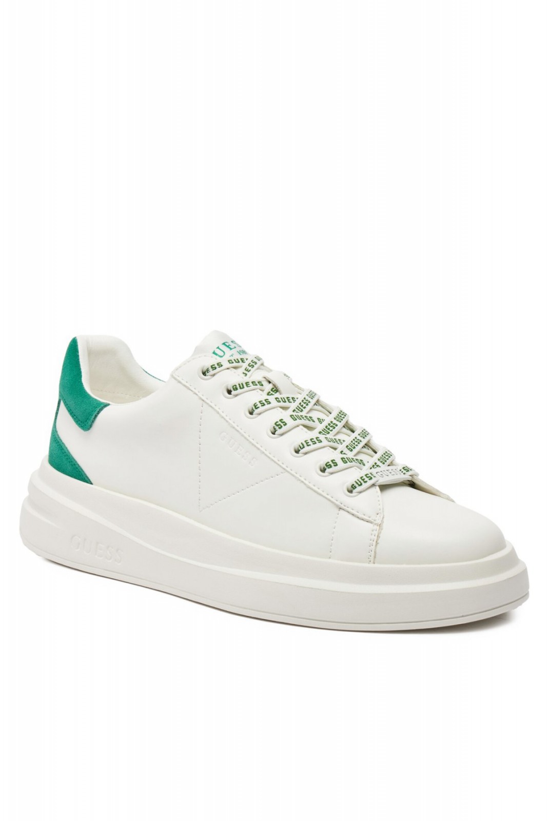 Sneakers basses ELBA Guess jeans WHITE GREEN FMPVIB SMA12