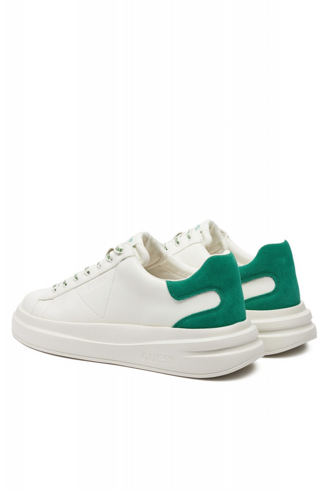 Sneakers basses ELBA Guess jeans WHITE GREEN FMPVIB SMA12