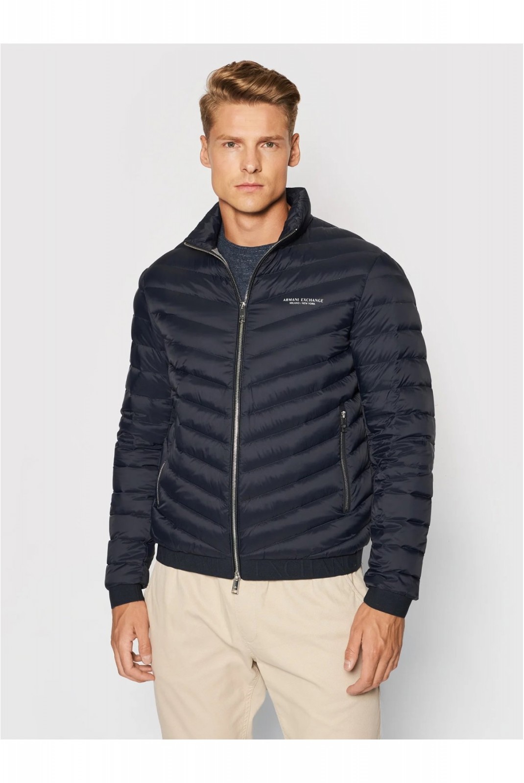 Bomber matelassé Armani exchange 5578 NAVY/MELANGE GREY 8NZB52 ZNW3Z