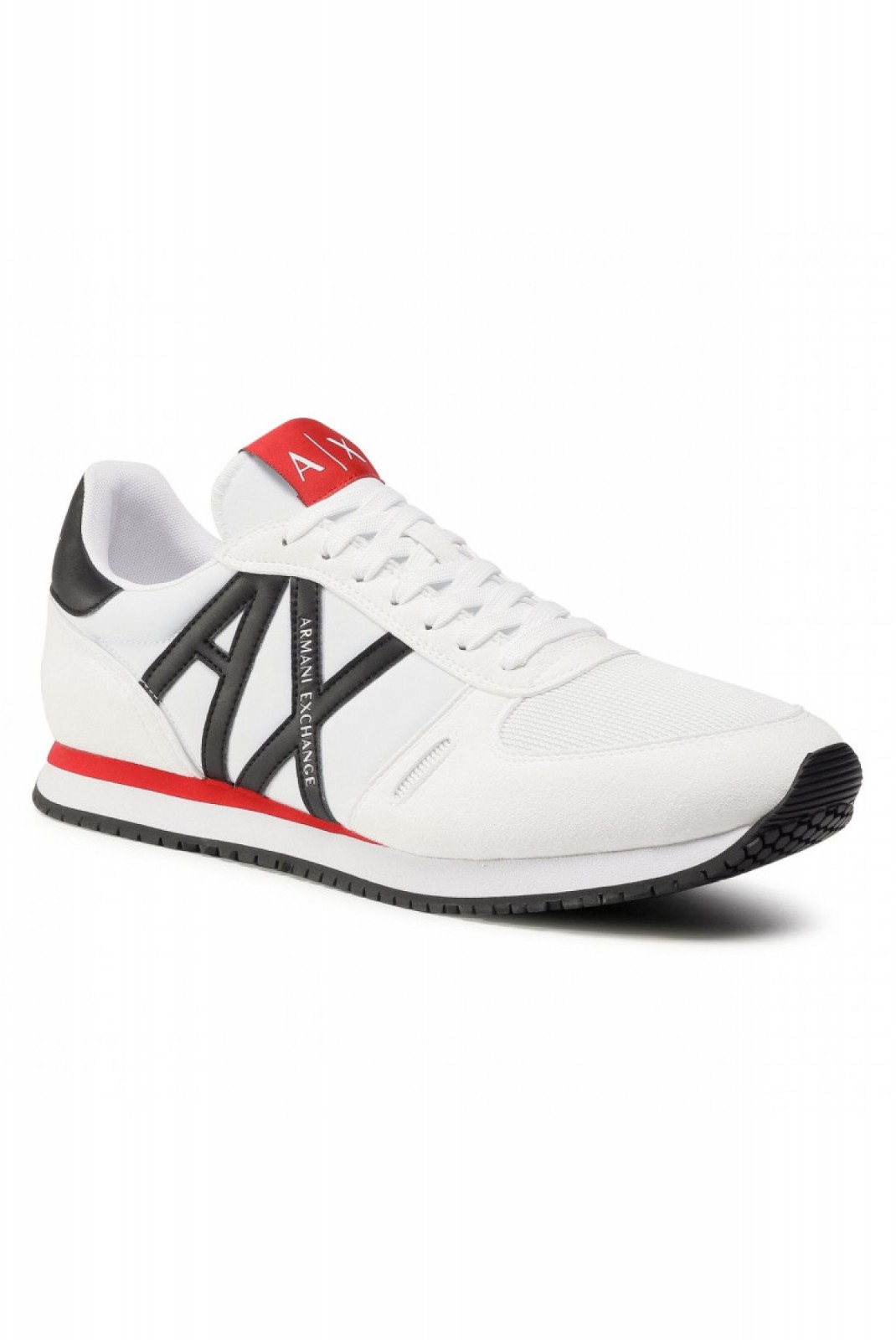 Sneakers gros logo Armani exchange K488 OP.WHITE+BLACK XUX017 XCC68