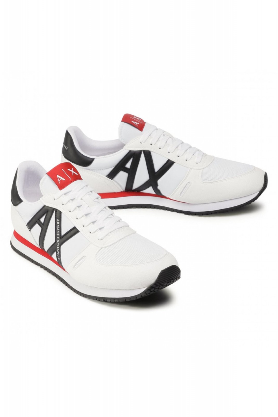 Sneakers gros logo Armani exchange K488 OP.WHITE+BLACK XUX017 XCC68