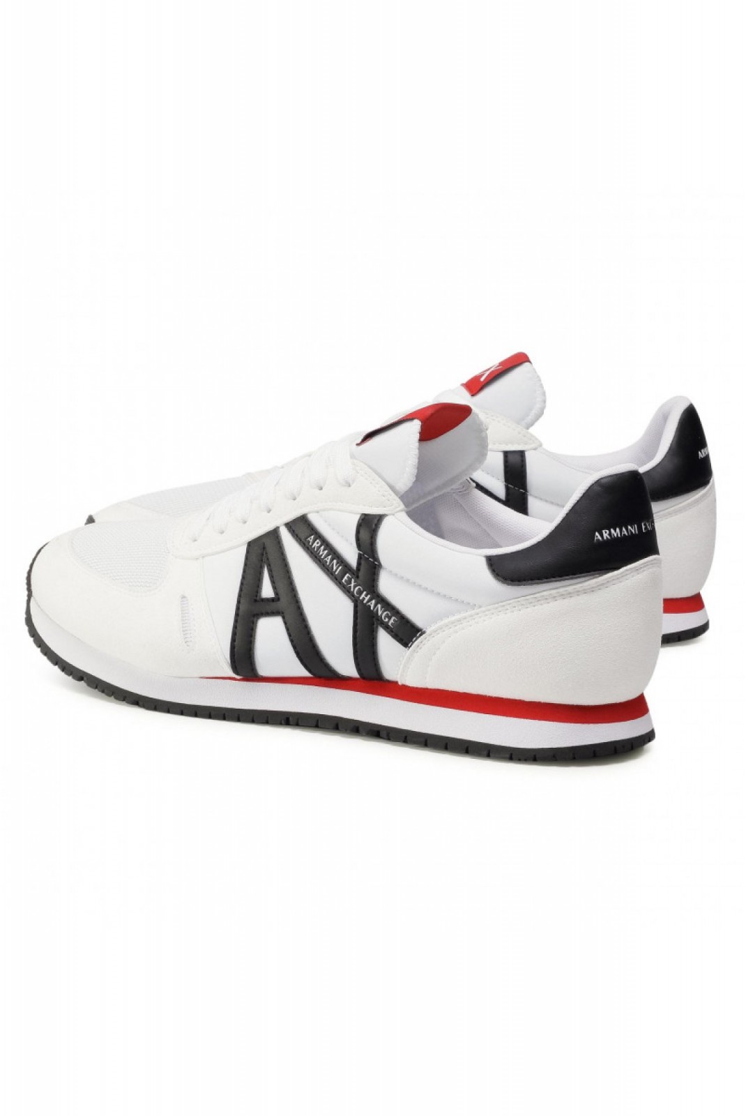 Sneakers basses gros logo Armani exchange K488 OP.WHITE+BLACK XUX017 XCC68