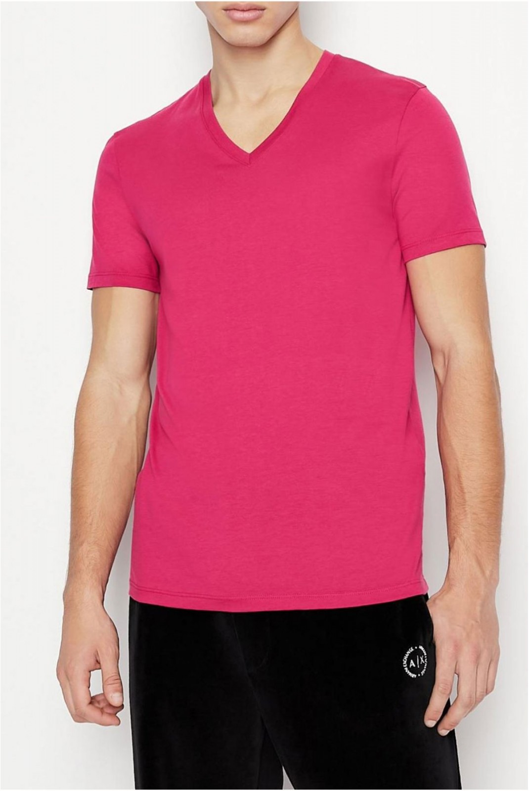 TShirt uni 100% coton pima Armani exchange 14BL VIRTUAL PINK 8NZT75 ZJA5Z