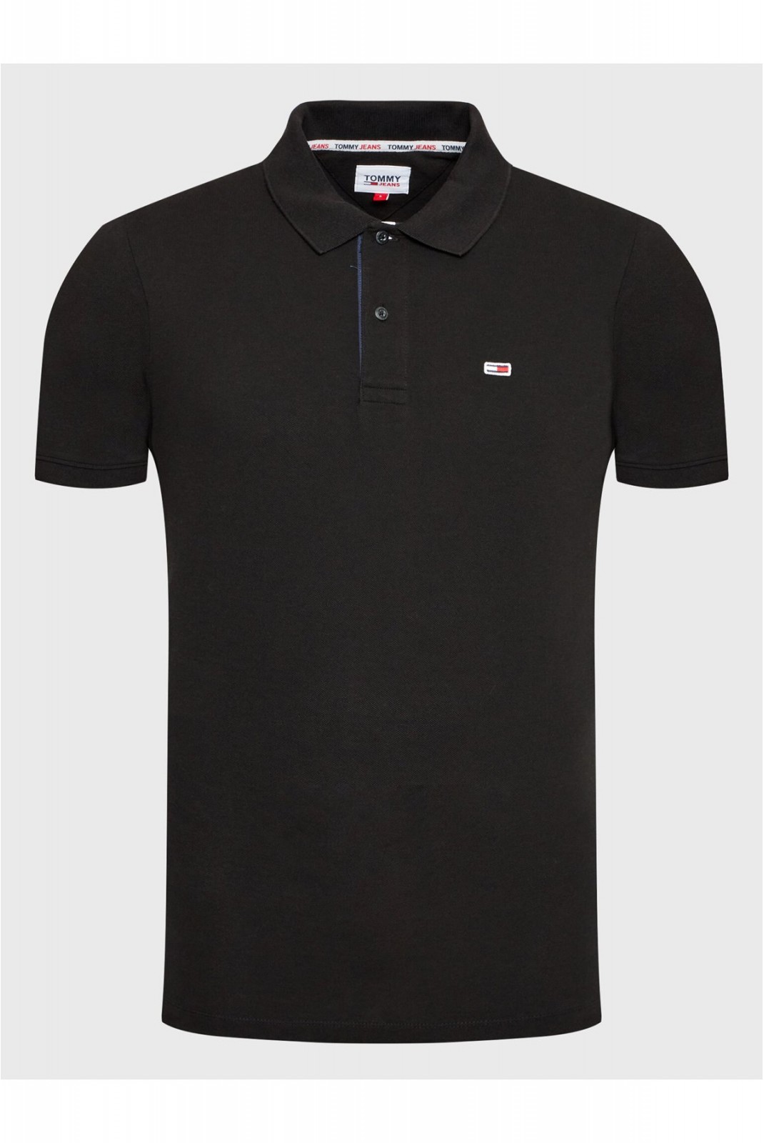 Polo 100% coton logo cousu Tommy Jeans BDS Black DM0DM15370