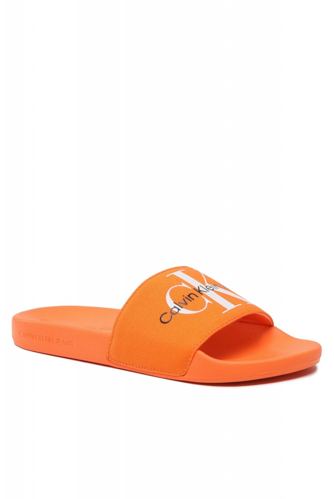 Mules toile et PVC Calvin klein SNX Shocking Orange YM0YM00061