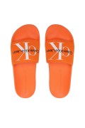 Mules toile et PVC Calvin klein SNX Shocking Orange YM0YM00061