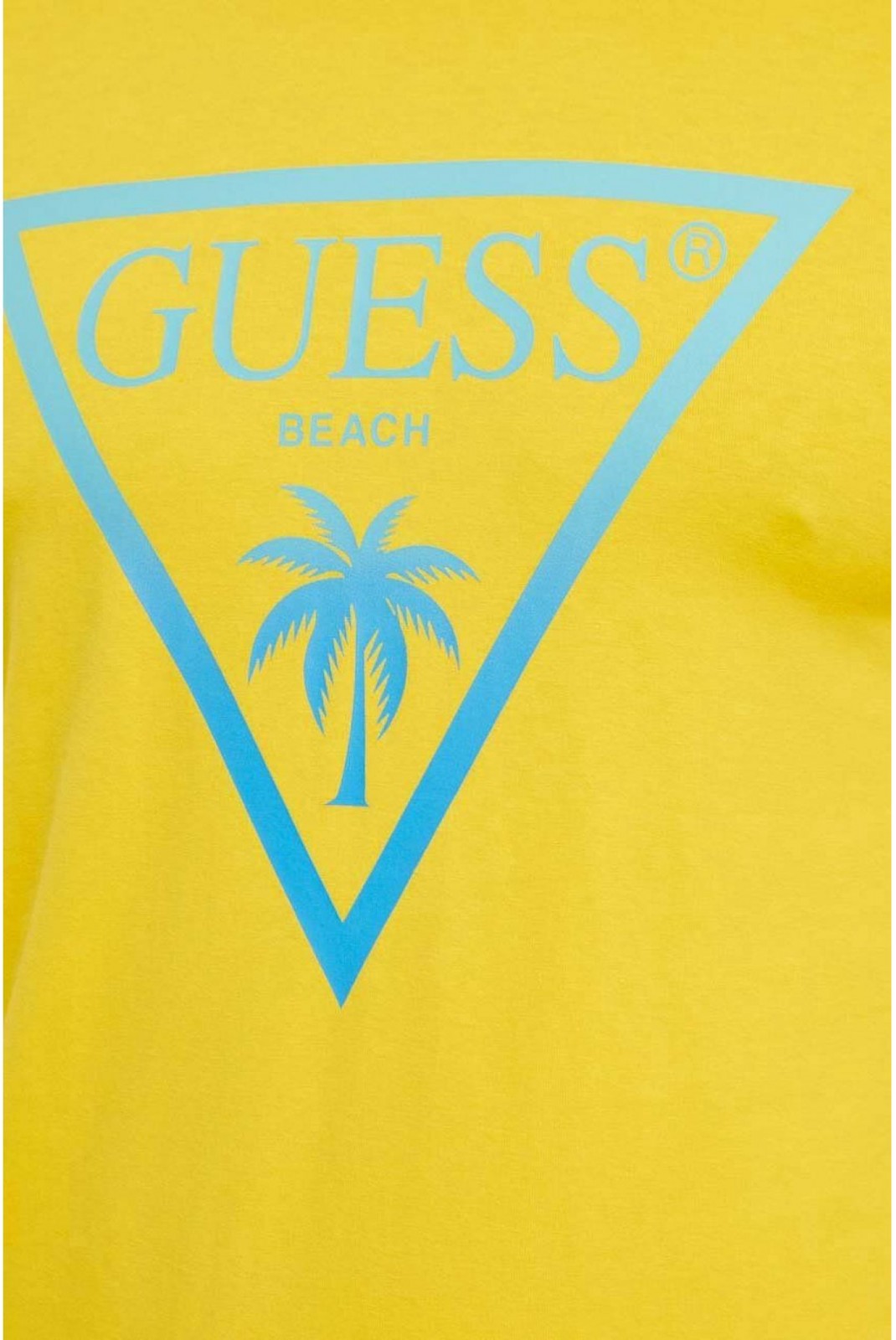 TShirt beach logo triangle Guess jeans A21E GOLDEN HOUR F4GI00 J1311