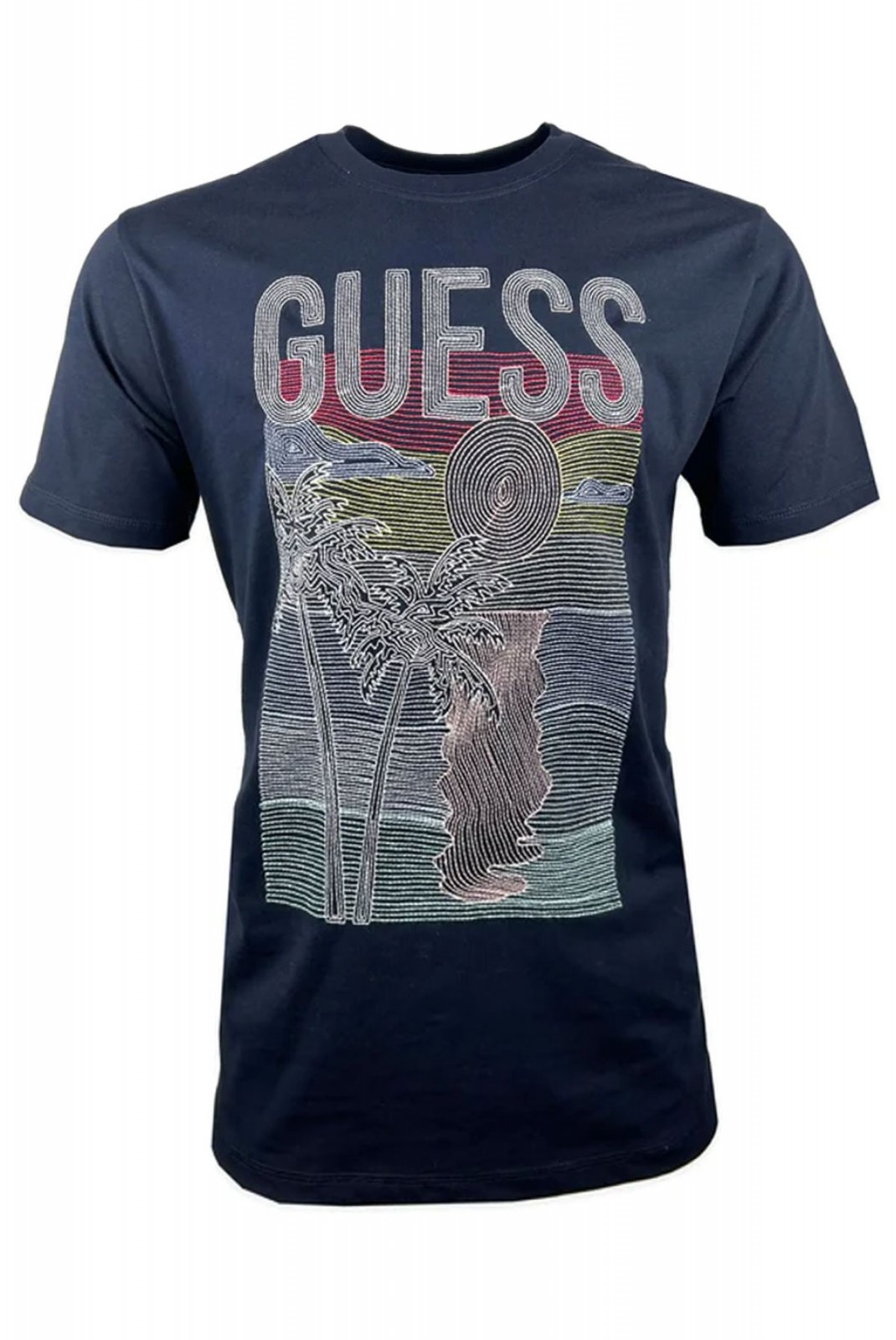 TShirt printé fantaisie Guess jeans G7V2 SMART BLUE M4GI15 I3Z14