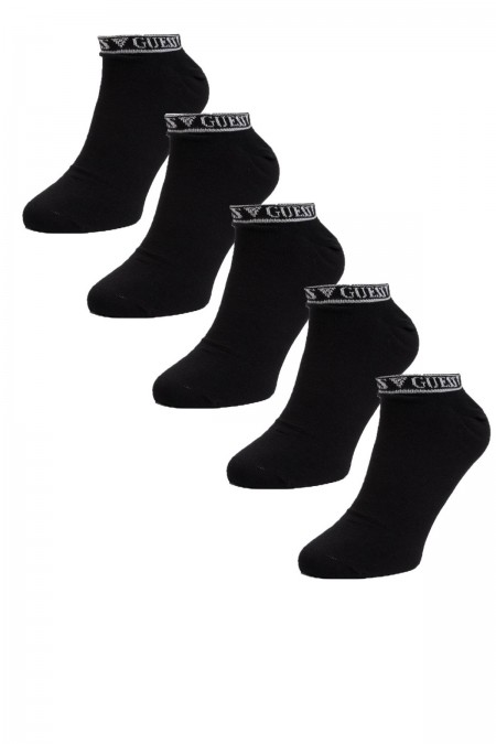 Pack 5 paires chaussettes coton Guess jeans JBLK Jet Black A996 U94G17 ZZ02T