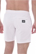 Short de bain à gros logo printé Karl lagerfeld WHITE KL21MBM04