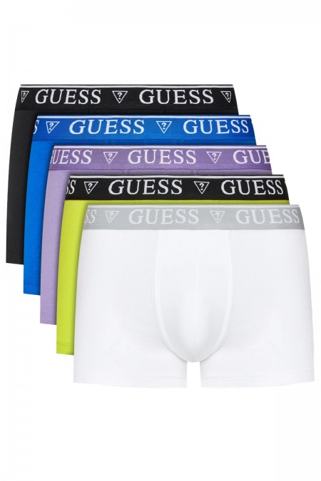 Coffret de 5 boxers stretch Guess jeans F8DN BLK WHT LIME BLUE VI U94G16 K6YW1