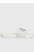 Mules PVC logo all over Calvin klein 01W Bright White/Black YM0YM00955